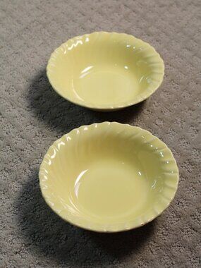 Set of 2 Franciscan Ware Coronado Yellow Tableware 6.25" Cereal Bowls